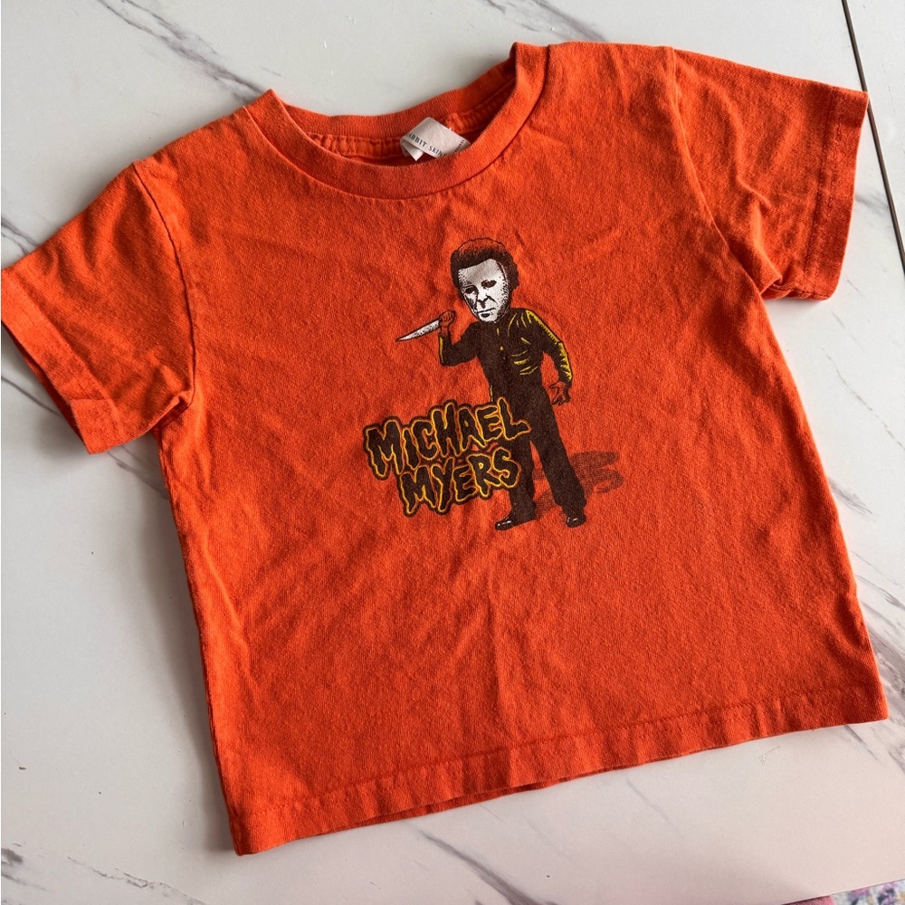Kids Michael Myers Halloween Orange T-Shirt